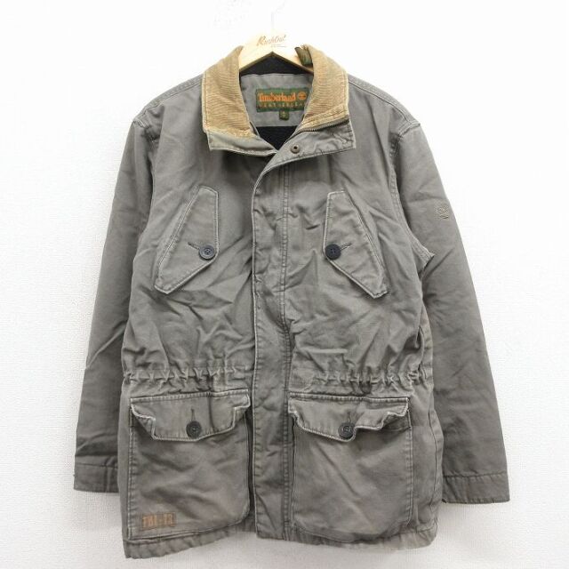 【50%OFF】ティンバーランド 90s 長袖ジャケット 襟コーデュロイ グレー L | 古着