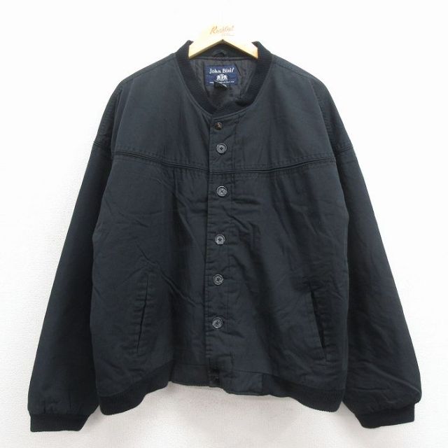 XL★古着 長袖 ダービー ジャケット メンズ 00年代 00s 大きいサイズ 黒 25nov28