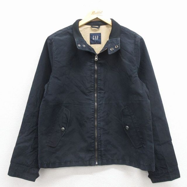 M★古着 ギャップ GAP 長袖 ジャケット メンズ 黒 25dec06