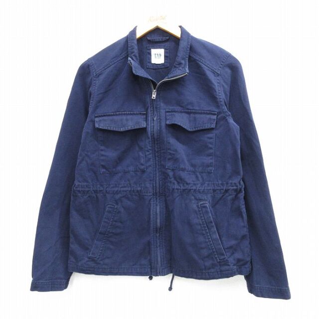 S★古着 ギャップ GAP 長袖 ジャケット メンズ コットン 紺 25dec09