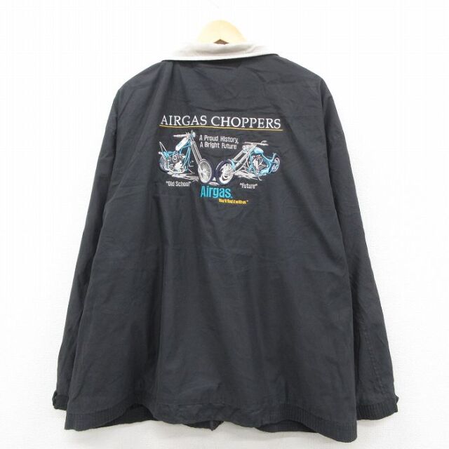 【50%OFF】バイク刺繍ジャケット ブラック XL | 古着