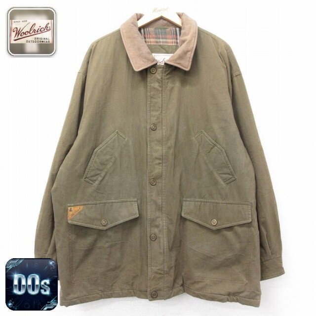【50%OFF】ウールリッチ 00s ジャケット 襟レザー グリーン XL | 古着