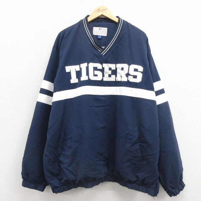 【20%OFF】00s ジャケット MLBデトロイトタイガース刺繍 ネイビー XL | 古着