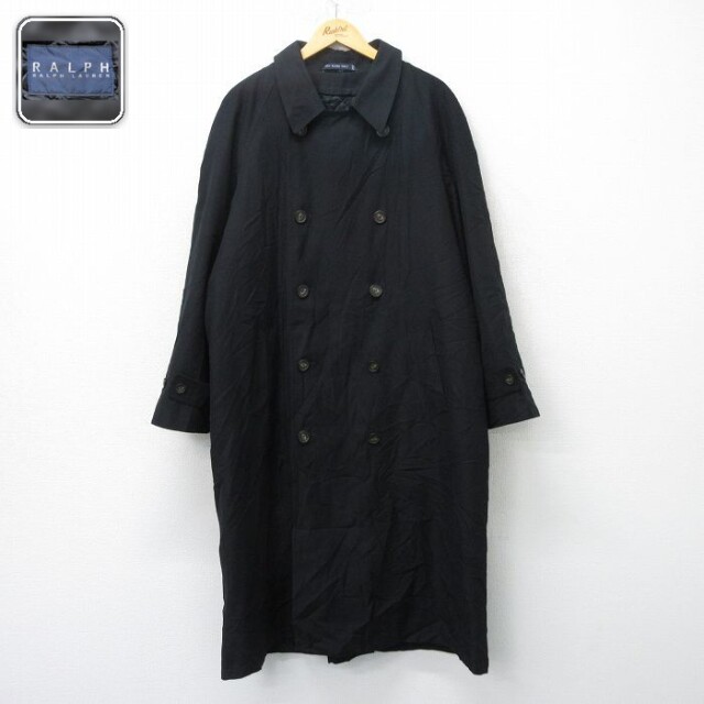 ラルフローレン ラグラン コート ブラック XL | 古着