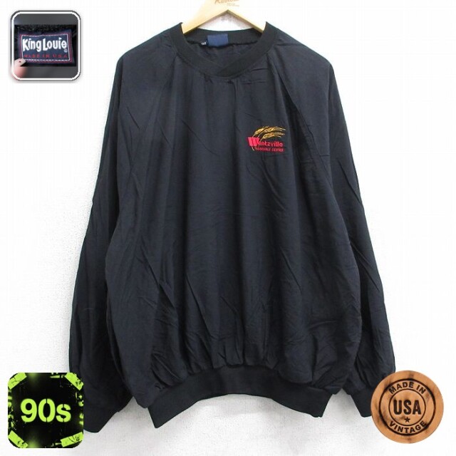 【50%OFF】キングルイ 90s ナイロンジャケット ウェンツビル ブラック XL | 古着