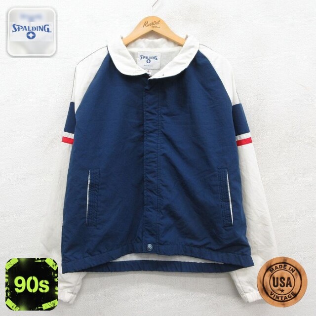 【50%OFF】スポルディング 90s ラグランジャケット ネイビー XL | 古着
