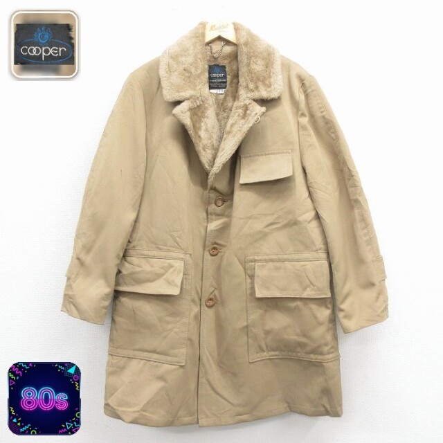 ベージュコート 内側ファー ベージュ XL | 古着