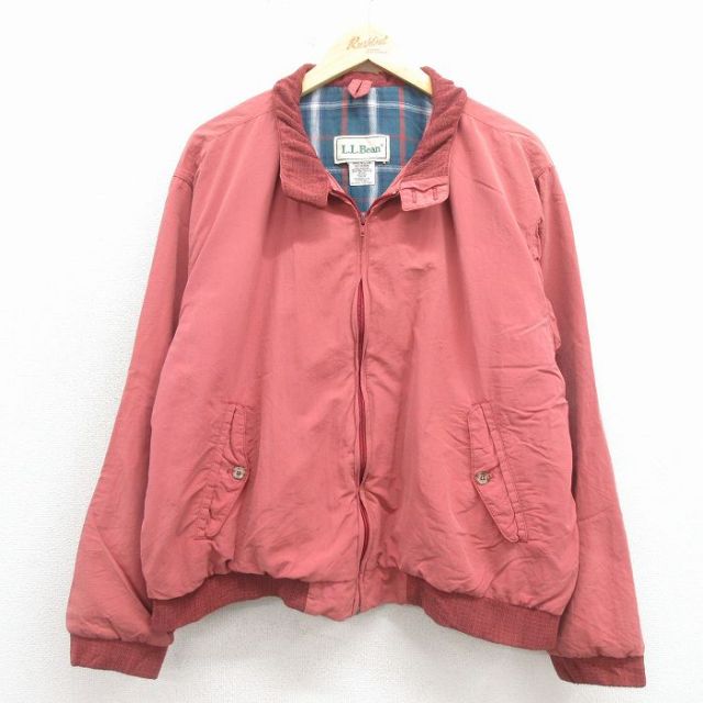 L★古着 エルエルビーン 長袖 ナイロン ジャケット メンズ 90年代 90s 薄エンジ 26jan17