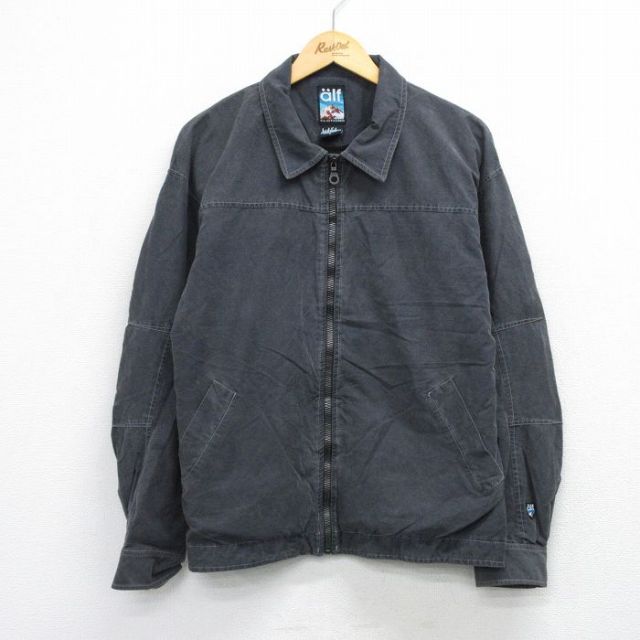 XL★古着 alf 長袖 ジャケット メンズ 濃グレー【spe】 26jan21