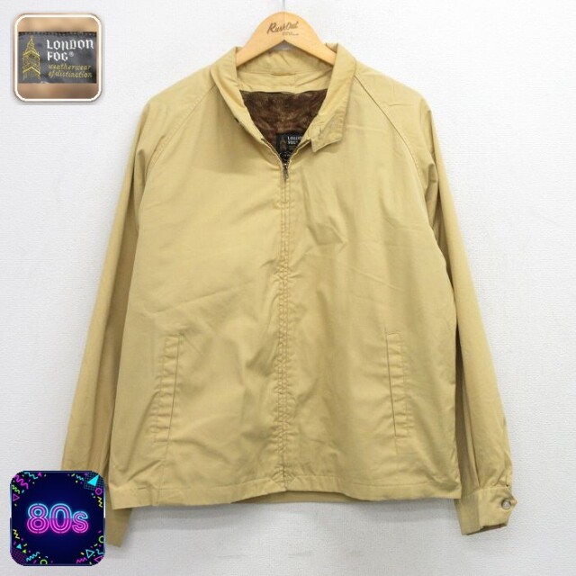 【50%OFF】ロンドンフォグ 80s ラグランジャケット タロン イエロー XL | 古着