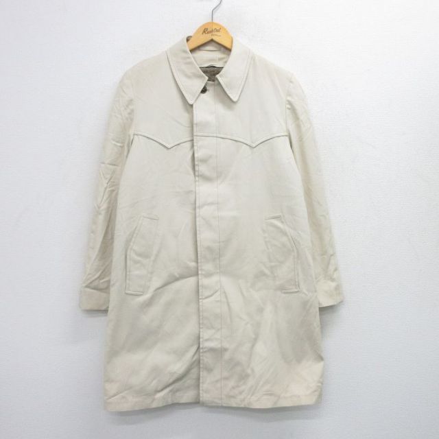 L★古着 ロンドンフォグ 長袖 コート メンズ 80年代 80s 生成り 26jan27