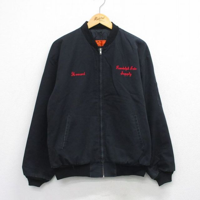 XL★古着 レッドキャップ 長袖 ワーク ジャケット メンズ 00年代 00s Randolph 大きいサイズ 黒 26jan27