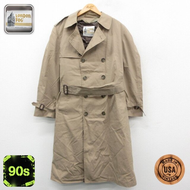 【50%OFF】ロンドンフォグ 90s トレンチコート 内側ボア ベージュ L | 古着