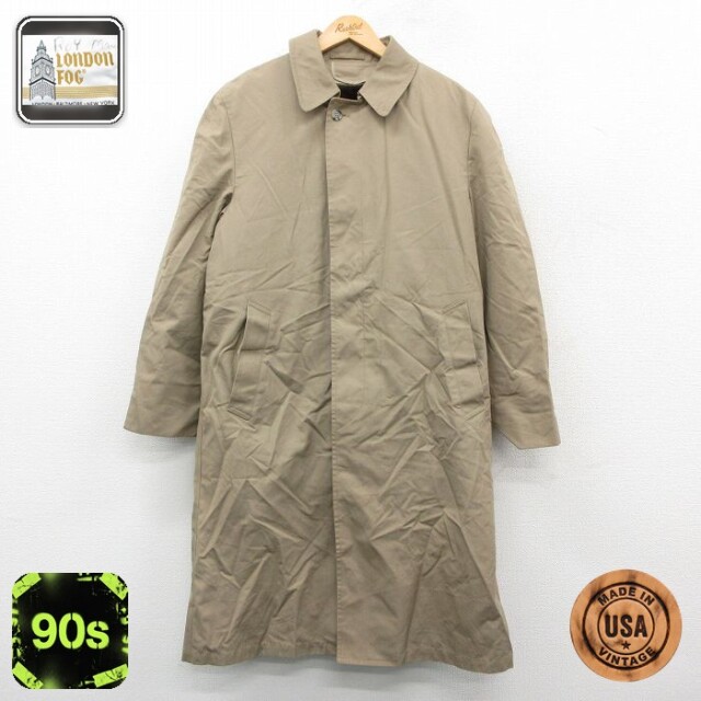 【50%OFF】ロンドンフォグ 90s ステンカラーコート 内側ボア ベージュ L | 古着