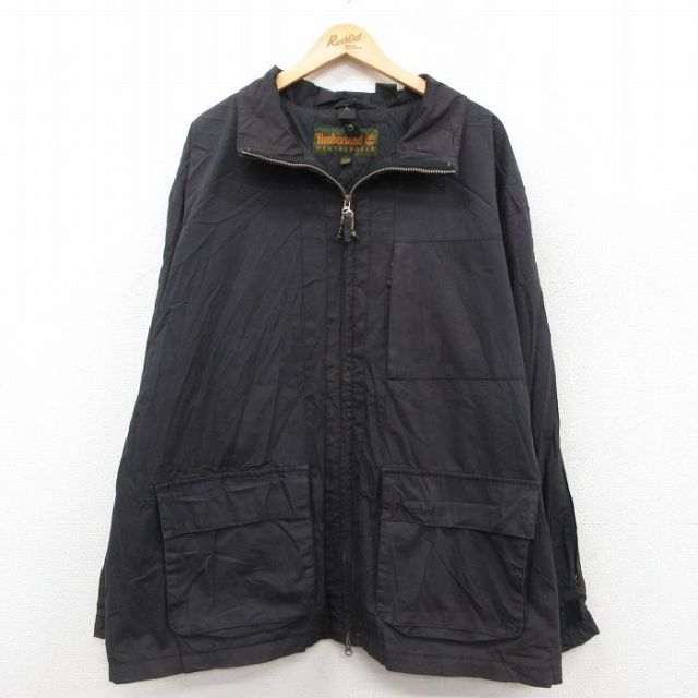 【20%OFF】ティンバーランド 00s ジャケット ワンポイントロゴ ブラック XL | 古着