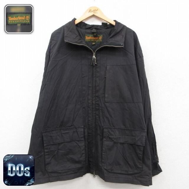 【50%OFF】ティンバーランド 00s ジャケット ワンポイントロゴ ブラック XL | 古着