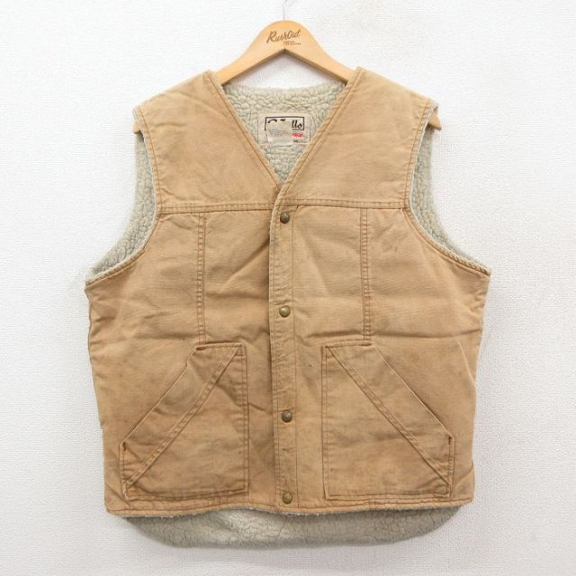 古着通販 L☆古着 ウォールズ ボア ベスト メンズ 90年代 90s ダック地