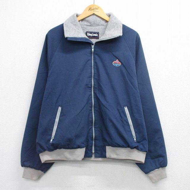 【20%OFF】キングルイ 90s ラグランジャケット AMOCO ネイビー XL | 古着