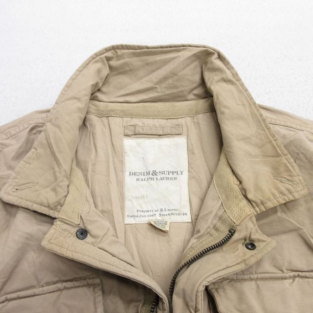 ダブルアールエル　ミリタリージャケット XL ベージュ 古着通販 XL☆古着 ラルフローレン デニムアンドサプライ 長袖