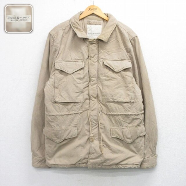 【50%OFF】ラルフローレン ミリタリージャケット ベージュ XL | 古着