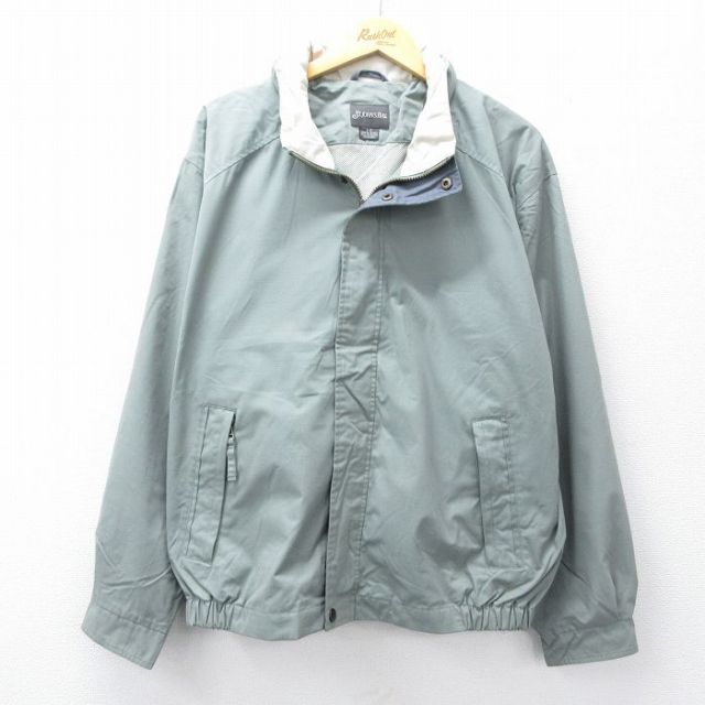 XL★古着 セントジョンズベイ 長袖 ジャケット メンズ 大きいサイズ 薄緑 内側メッシュ 26feb13