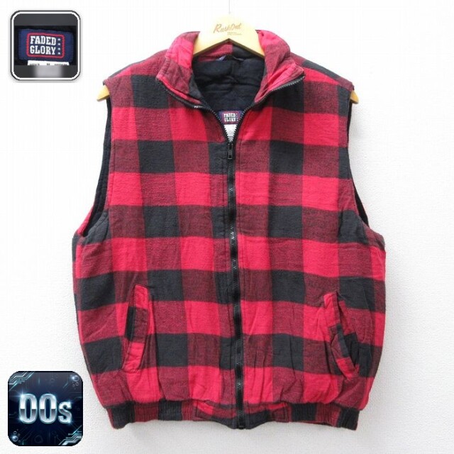 FADED GLORY 00s ベスト バッファロー レッドチェック M | 古着