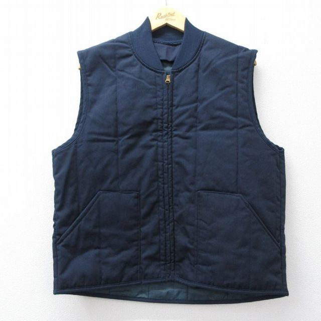 L★古着 CiNTAS ワーク ベスト メンズ 90年代 90s USA製 濃紺 26feb13