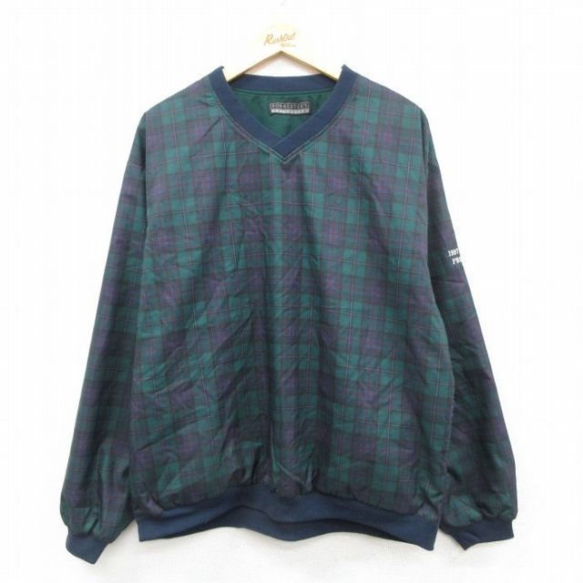 【20%OFF】90s 長袖ジャケット チェック グリーン XL | 古着