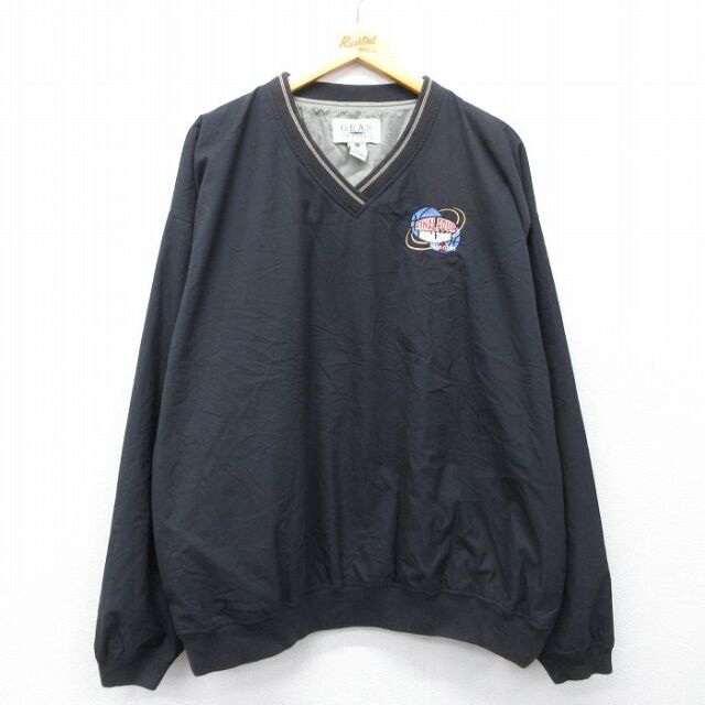 【20%OFF】00s Vネックジャケット NCAA ブラック XL | 古着