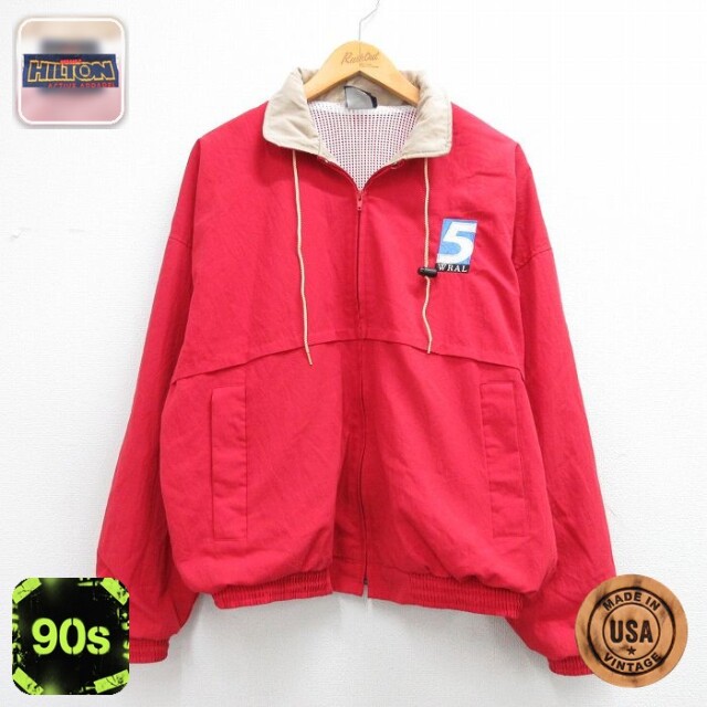 【50%OFF】ヒルトン 90s ジャケット WRAL レッド XL | 古着