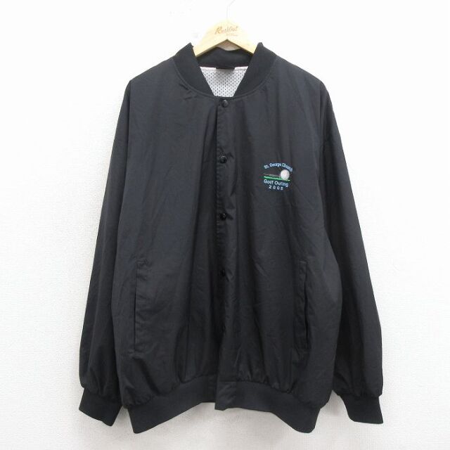 【20%OFF】ゴルフ 00s ジャケット 内側メッシュ ブラック XL | 古着