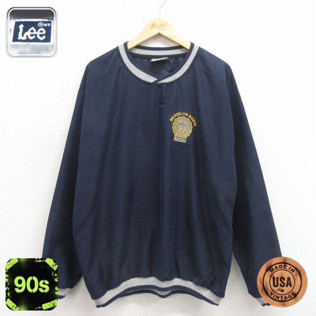 【50%OFF】リー 90s 長袖ジャケット ブルックリン ネイビー XL | 古着