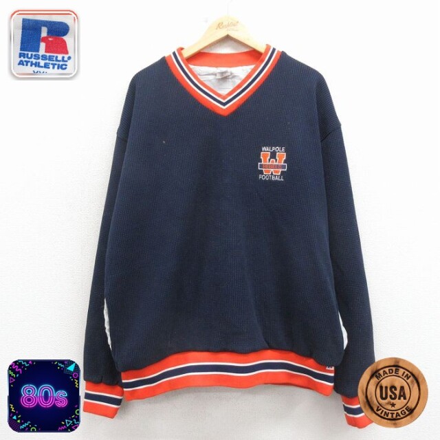 【50%OFF】ラッセル 80s 長袖ジャケット フットボール ネイビー XL | 古着