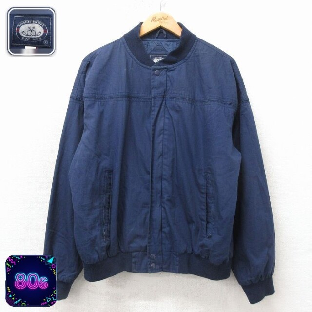 ダービーショルダーカップ 80s 長袖ジャケット ネイビー メンズXL相当 | 古着