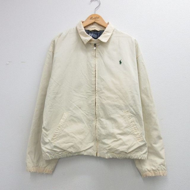 ラルフローレン 90s スイングトップジャケット ワンポイントロゴ ベージュ メンズXL相当 | 古着