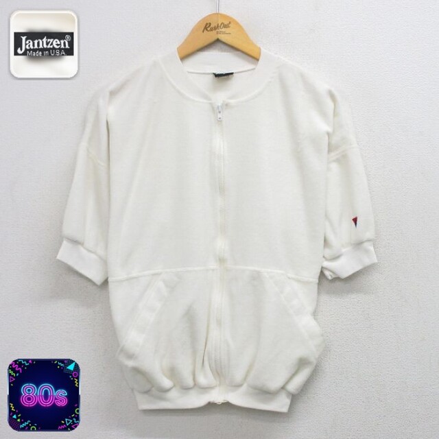 【20%OFF】ジャンセン 80s 半袖ジャケット ホワイト メンズL相当 | 古着