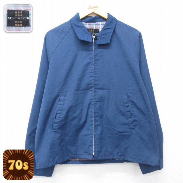 【20%OFF】70s スイングトップジャケット タロン ネイビー メンズXL相当 | 古着
