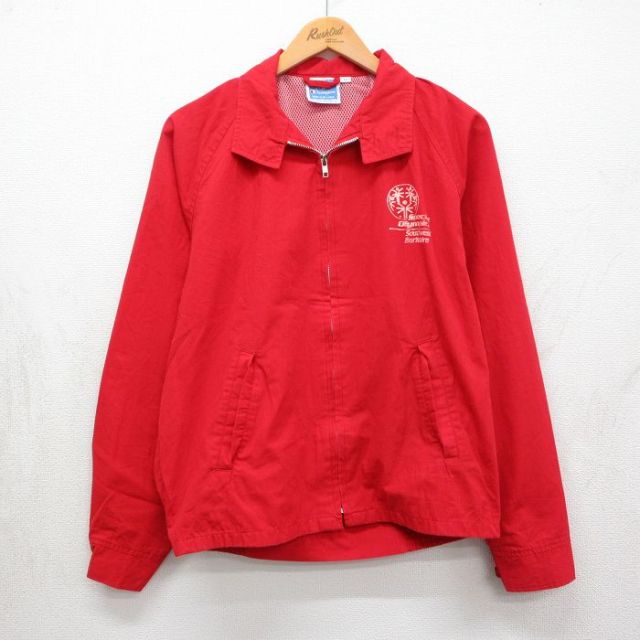 チャンピオン 90s スイングトップジャケット スペシャルオリンピックス レッド L | 古着