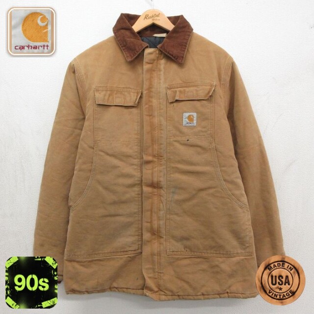 【20%OFF】カーハート 90s トラディショナルジャケット 襟コーデュロイ ブラウン メンズXL相当 | 古着