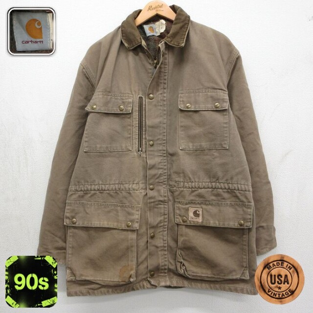 【20%OFF】カーハート 90s ジャケット ダック地 ブラウン メンズXL相当 | 古着