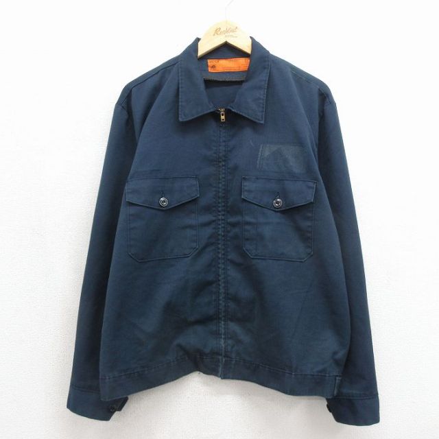 古着通販 XL☆古着 レッドキャップ 長袖 ワーク ジャケット メンズ 80