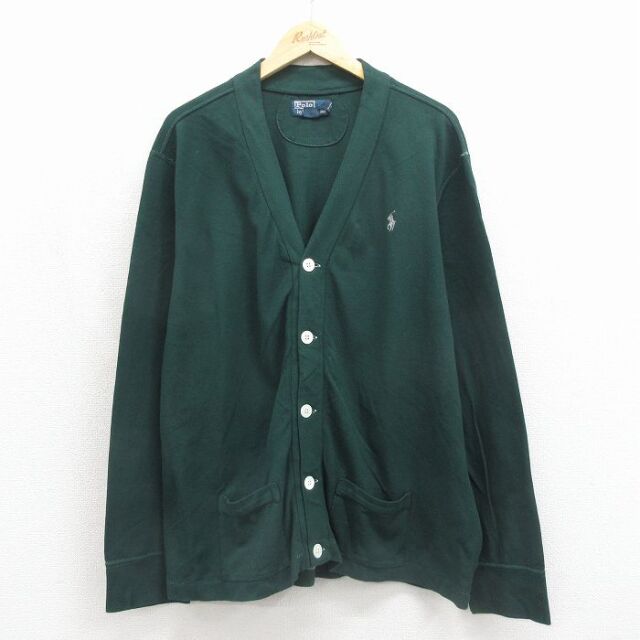 ラルフローレン 90s 長袖ジャケット ワンポイントロゴ グリーン メンズXL相当 | 古着