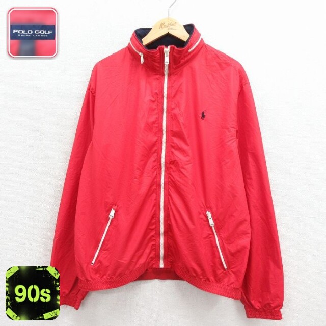 ラルフローレン 90s ジャケット ワンポイントロゴ レッド メンズXL相当 | 古着
