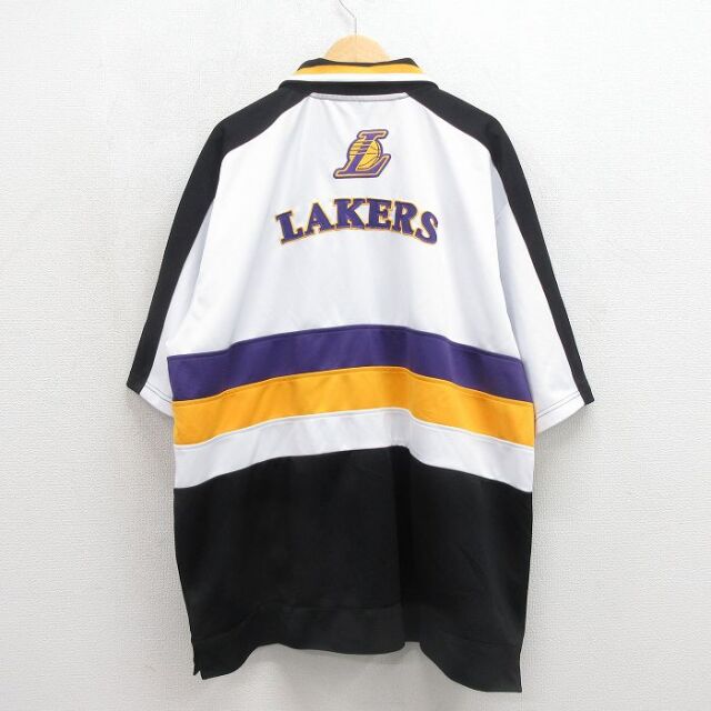 古着通販 XL☆古着 半袖 ジャケット メンズ NBA ロサンゼルス