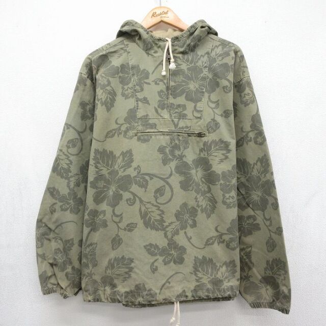 00s OLD NAVY アノラックパーカー cotton 鬼フェード 古着 古着通販 XL☆古着 オールドネイビー OLD NAVY 長袖 ハーフジップ