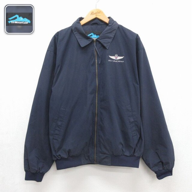 Airman 長袖ジャケット check ネイビー メンズXL相当 | 古着