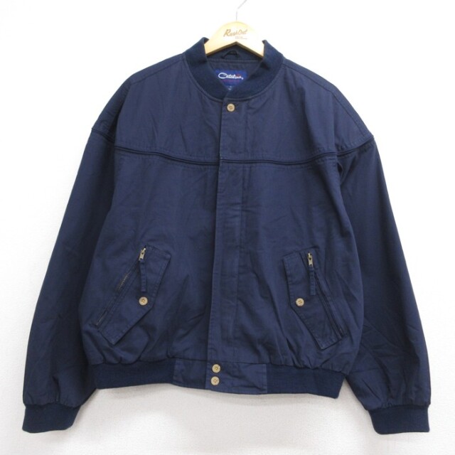 カタリナ 長袖ジャケット カップショルダー ネイビー メンズXL相当 | 古着