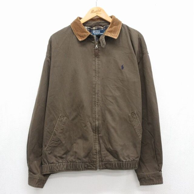 ラルフローレン 90s スイングトップジャケット ワンポイントロゴ ブラウン メンズXL相当 | 古着