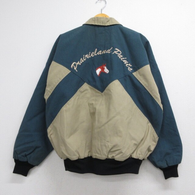 BEE-WILD 90s ジャケット 馬チェック グリーン メンズXL相当 | 古着
