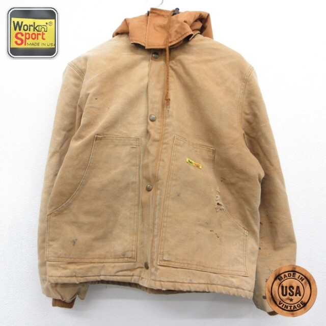 Workn Sport 長袖ジャケット ダック地 ベージュ メンズL相当 | 古着